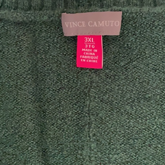Vince Camuto Windsor Green V-Neck Sweater - Picture 4 of 11